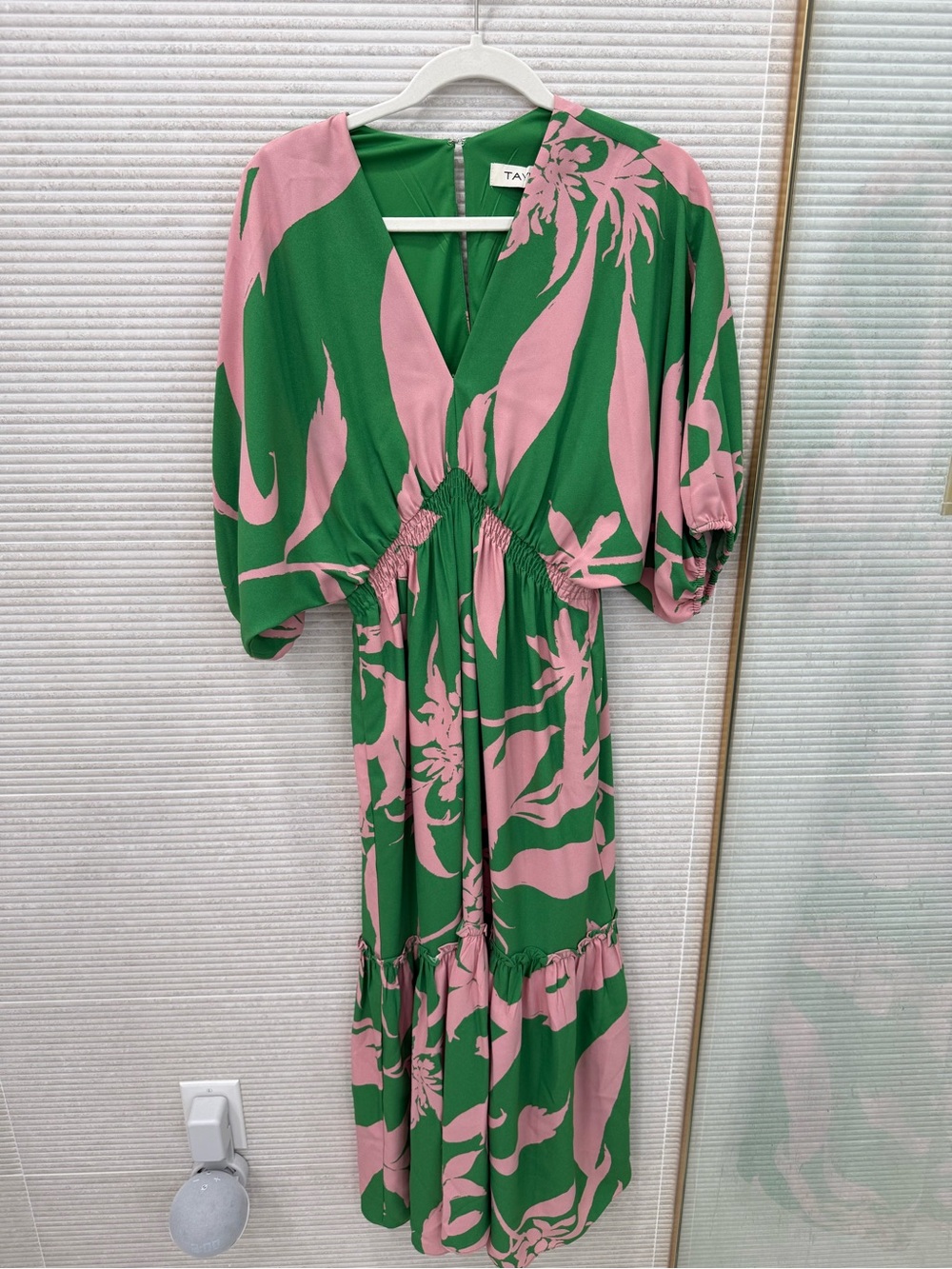 TAYLOR Green & Pink Floral Maxi Dress